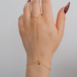 14k Gold Filled Tiny AMETHYST Dainty Classic Hand Chain