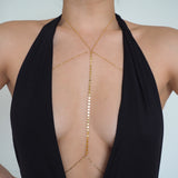 14k Gold Filled Coin Line Double Layer Body Chain Bra | VERSION 2.0