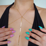 14k Gold Filled Coin Line Double Layer Body Chain Bra | VERSION 2.0