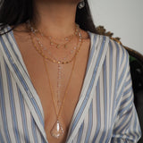 Vintage Crystal 14k Gold Filled Necklace