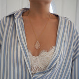 Vintage Crystal 14k Gold Filled Necklace