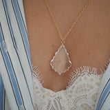 Vintage Crystal 14k Gold Filled Necklace