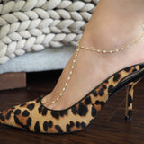 Gold Filled All Over CZ Diamond Foot Piece Anklet