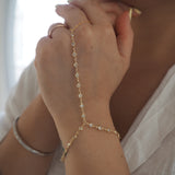 Gold Filled All Over CZ Hand Piece Bracelet