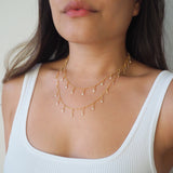 14k Gold Filled Dripping CZ Shaker Belly Chain, Multiway Necklace, Bracelet | VERSION 2.0