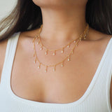 14k Gold Filled Dripping CZ Shaker Belly Chain, Multiway Necklace, Bracelet | VERSION 2.0