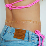 14k Gold Filled Dripping CZ Shaker Belly Chain, Multiway Necklace, Bracelet | VERSION 2.0