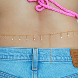 14k Gold Filled Dripping CZ Shaker Belly Chain, Multiway Necklace, Bracelet | VERSION 2.0