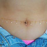 14k Gold Filled Dripping CZ Shaker Belly Chain, Multiway Necklace, Bracelet | VERSION 2.0