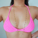 14k Gold Filled Dripping SAPPHIRE CZ Shaker Belly Chain, Multiway Necklace, Bracelet | VERSION 2.0