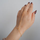 14k Gold Filled Tiny CZ DIAMOND Dainty Classic Hand Chain