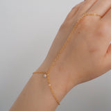 14k Gold Filled Tiny CZ DIAMOND Dainty Classic Hand Chain