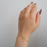 14k Gold Filled Tiny CZ DIAMOND Dainty Classic Hand Chain