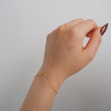 14k Gold Filled Tiny CZ DIAMOND Dainty Classic Hand Chain