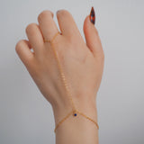 14k Gold Filled Tiny SAPPHIRE Dainty Classic Hand Chain