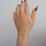 14k Gold Filled Tiny AMETHYST Dainty Classic Hand Chain