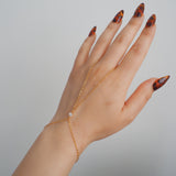 14k Gold Filled CZ Diamond Loop Dainty Hand Chain