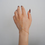 14k Gold Filled CZ Diamond Loop Dainty Hand Chain