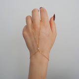 14k Gold Filled CZ Diamond Loop Dainty Hand Chain