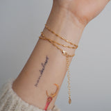 14k Gold Filled Bohemian Wrap Hand Piece Bracelet