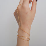 14k Gold Filled Bohemian Wrap Hand Piece Bracelet