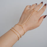 14k Gold Filled Bohemian Wrap Hand Piece Bracelet