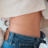 CUSTOM NAME 14k Gold Filled with CZ Name Belly Chain