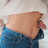 CUSTOM NAME 14k Gold Filled with CZ Name Belly Chain