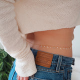 CUSTOM NAME 14k Gold Filled with CZ Name Belly Chain