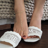 Gold Filled All Over CZ Diamond Foot Piece Anklet