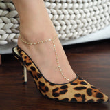 Gold Filled All Over CZ Diamond Foot Piece Anklet