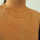 14k Gold Filled Bohemian Chain Bralette Halter Top Body Chain