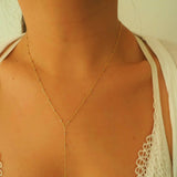 14k GOLD Filled Speckled Classic Dainty Body Chain