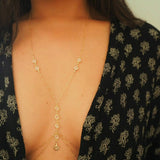 14k Gold Filled Swarovski & Fan Double Layer Dainty Body Chain
