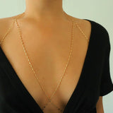 14k Gold Filled Bohemian Chain Bralette Halter Top Body Chain
