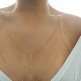 14k Gold Filled Dainty Chain Bralette Halter Top Body Chain | VERSION 2.0