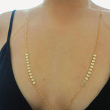 14k Gold Filled Coin Discs Dainty Chain Bralette Halter Top Body Chain VERSION 2.0
