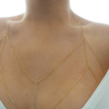 14k Gold Filled Dainty Chain Bralette Halter Top Body Chain | VERSION 2.0