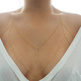 14k Gold Filled Dainty Chain Bralette Halter Top Body Chain | VERSION 2.0