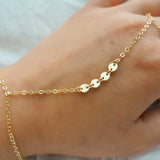 Dainty 14k Gold Filled Hand Piece with Tiny Coins