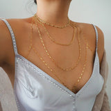 14k Gold Filled Sparkle Bar Chain Halter Top Body Chain