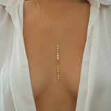 14k Gold Filled with 14k Solid Gold CITRINE Oval Coin Line Dainty Body Chain