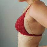 14k Gold Filled Bohemian Double Layer Dainty Chain Bralette Halter Top Body Chain