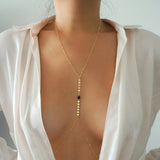 14k Gold Filled with 14k Solid Gold SPINEL Oval Coin Line Dainty Body Chain