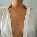 14k Gold Filled with 14k Solid Gold SPINEL Oval Coin Line Dainty Body Chain