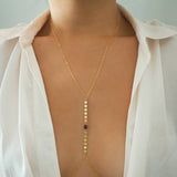 14k Gold Filled with 14k Solid Gold GARNET Oval Coin Line Dainty Body Chain