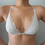 14k Gold Filled with 14k Solid Gold WHITE TOPAZ Double Layer Oval Coin Line Dainty Body Chain