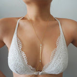 14k Gold Filled with 14k Solid Gold WHITE TOPAZ Double Layer Oval Coin Line Dainty Body Chain