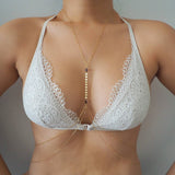 14k Gold Filled with 14k Solid Gold GARNET Double Layer Oval Coin Line Dainty Body Chain