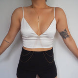 14k Gold Filled Double Layer DRAPED BACK Coin Line Body Chain